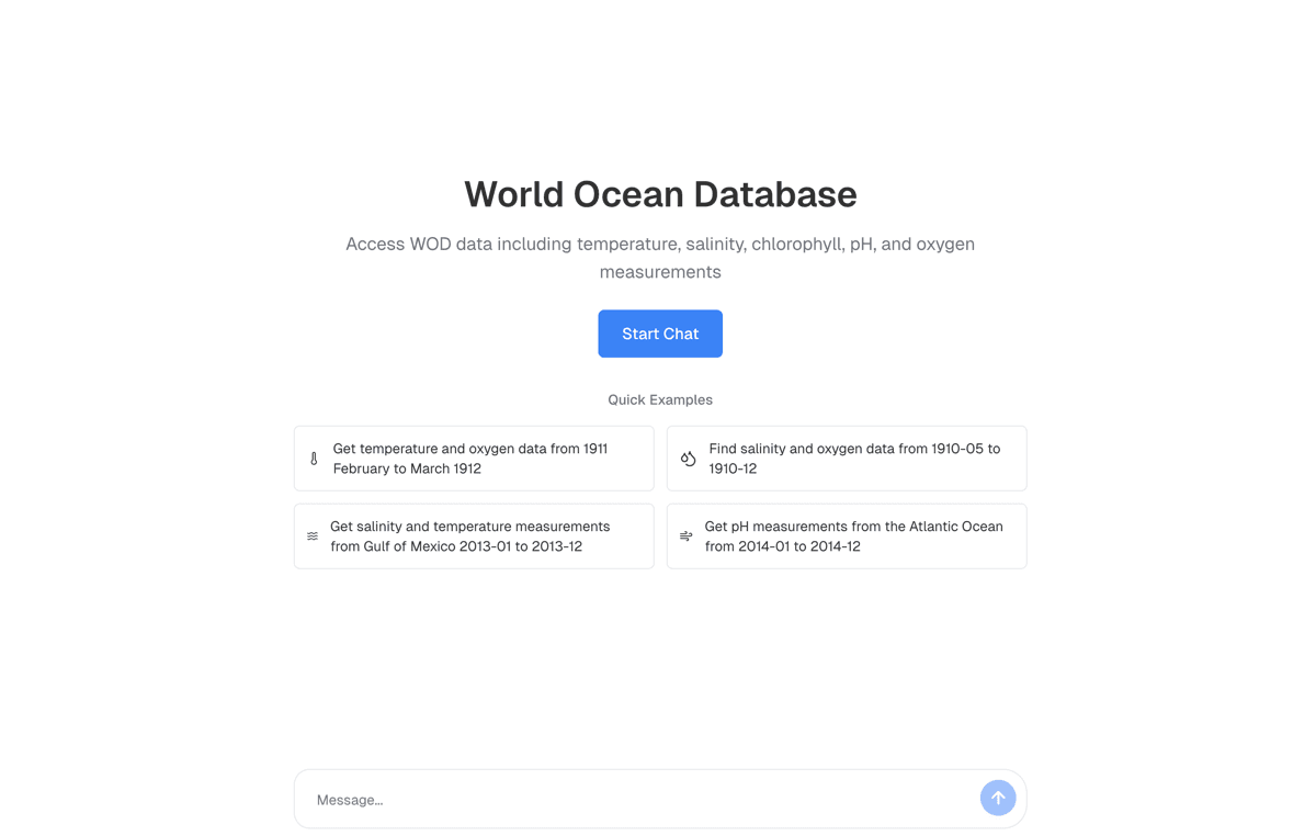 World Ocean Database Chatbot
